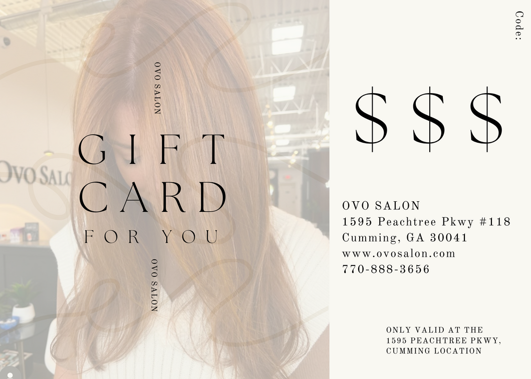 Ovo Salon Peachtree Pkwy Gift Certificate